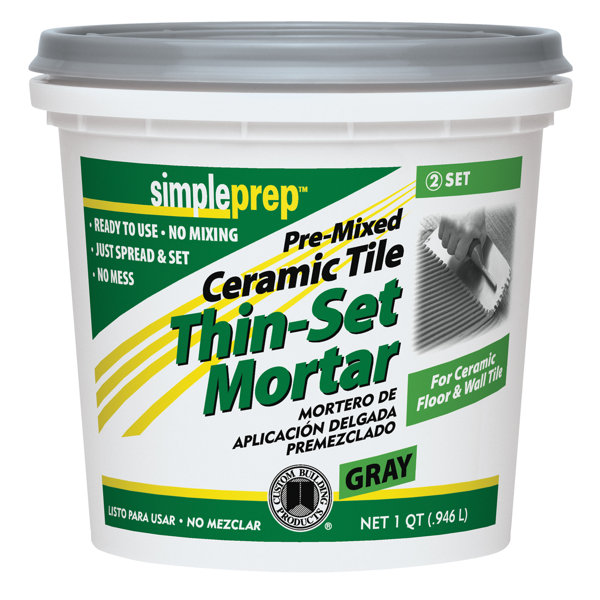 Custom Building Products Pre Mixed Ceramic Tile Thin Set Mortar 1 Quart